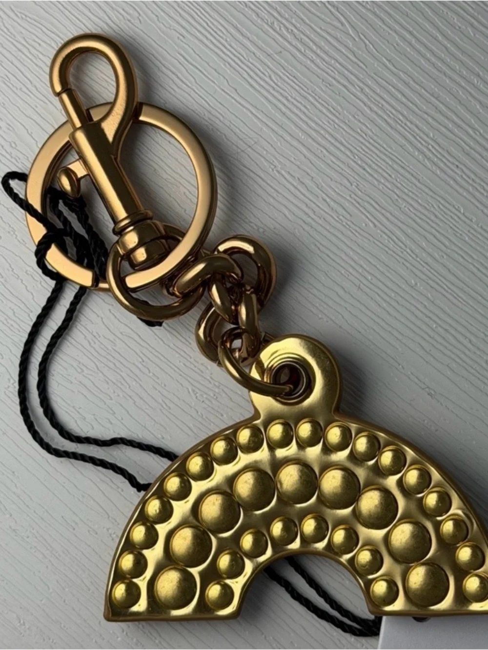 Kurt Geiger Gold Rainbow Charm Keyring